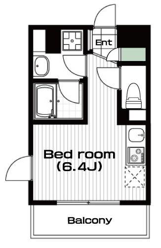 四ツ谷駅の賃貸 82,000円 間取り図