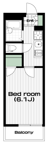 国分寺駅の賃貸 79,000円 間取り図
