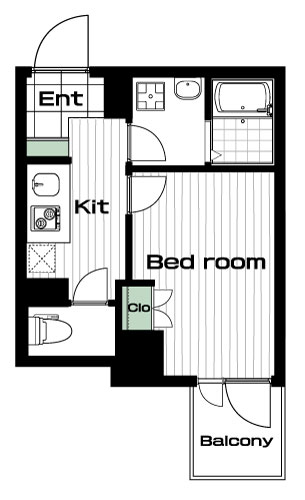 溝の口駅の賃貸 67,000円 間取り図