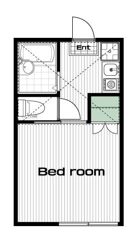 江古田駅の賃貸 70,000円 間取り図