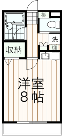 大塚・帝京大学駅の賃貸 54,000円 間取り図