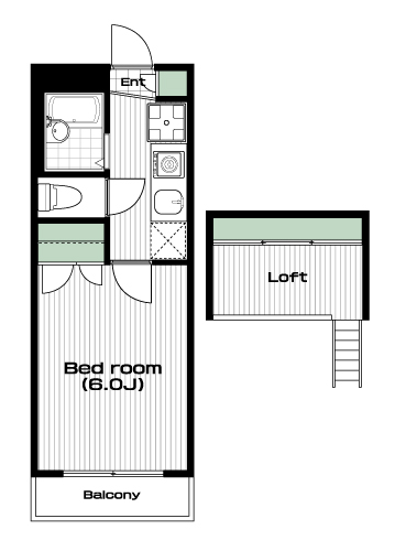 西高島平駅の賃貸 48,000円 間取り図