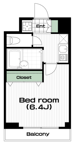 一橋学園駅の賃貸 57,000円 間取り図