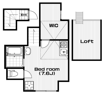 祖師ヶ谷大蔵駅の賃貸 80,000円 間取り図