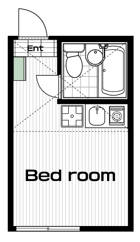 新宿駅の賃貸 61,000円 間取り図