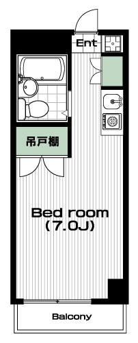 経堂駅の賃貸 60,000円 間取り図