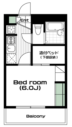 日野駅の賃貸 55,000円 間取り図