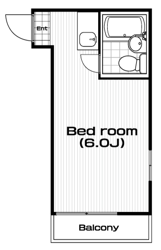 目黒駅の賃貸 54,000円 間取り図