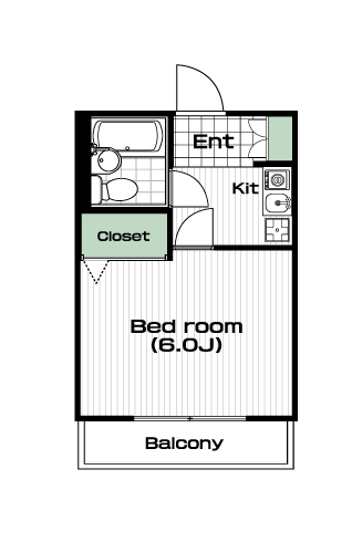 駒場東大前駅の賃貸 65,000円 間取り図