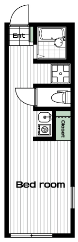 鶴川駅の賃貸 51,000円 間取り図
