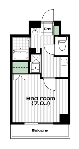 本八幡駅の賃貸 64,500円 間取り図