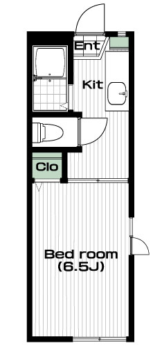 駒場東大前駅の賃貸 67,000円 間取り図
