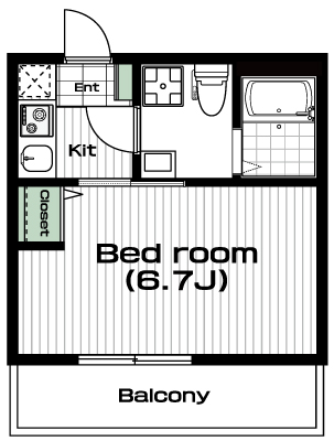 青葉台駅の賃貸 85,000円 間取り図