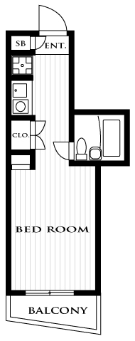 旗の台駅の賃貸 59,000円 間取り図
