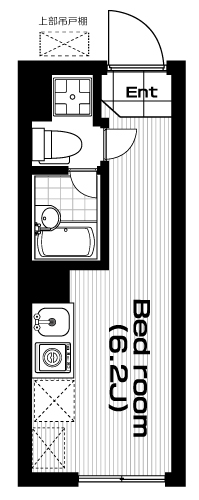 大井町駅の賃貸 75,000円 間取り図
