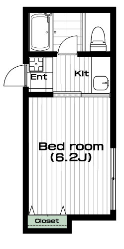 駒場東大前駅の賃貸 65,000円 間取り図