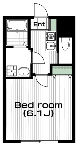 国分寺駅の賃貸 55,000円 間取り図