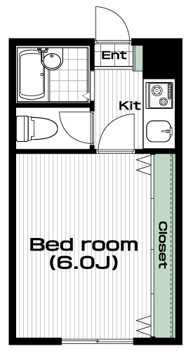 梅ヶ丘駅の賃貸 62,000円 間取り図