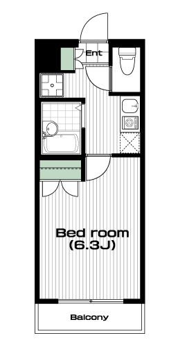 池袋駅の賃貸 80,000円 間取り図