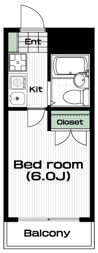 向ヶ丘遊園駅の賃貸 45,000円 間取り図