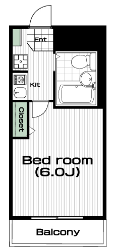 白楽駅の賃貸 48,000円 間取り図
