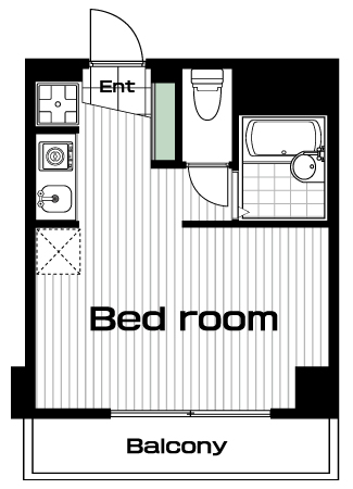 中延駅の賃貸 77,000円 間取り図