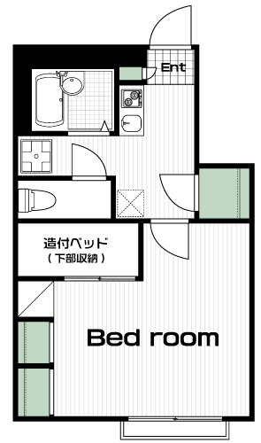 南大沢駅の賃貸 47,000円 間取り図