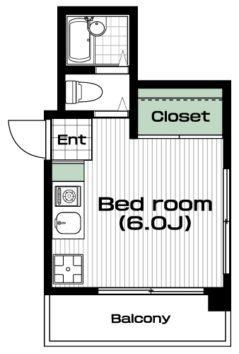 つつじヶ丘駅の賃貸 60,000円 間取り図