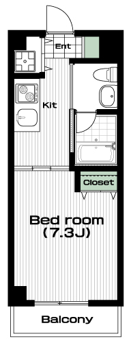 日吉駅の賃貸 85,000円 間取り図