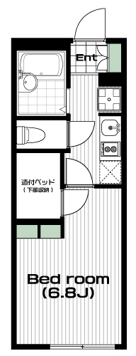 東伏見駅の賃貸 72,000円 間取り図