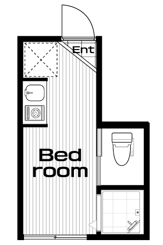 長原駅の賃貸 54,000円 間取り図