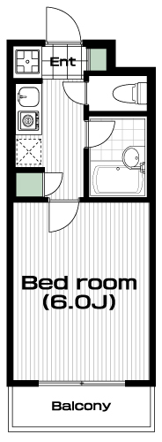 高田馬場駅の賃貸 72,000円 間取り図