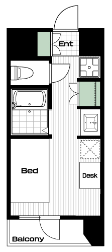 仙川駅の賃貸 68,000円 間取り図