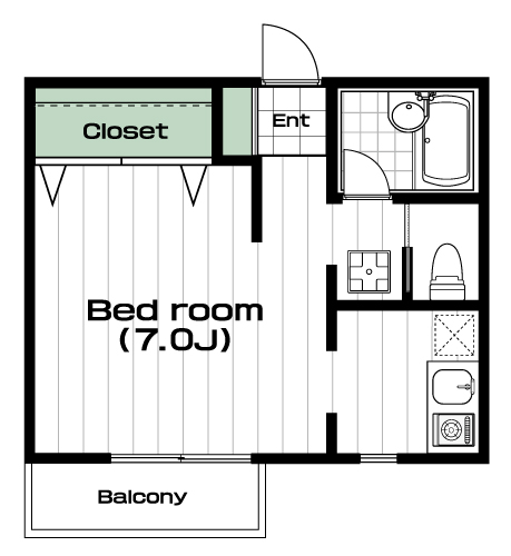 百合ヶ丘駅の賃貸 55,000円 間取り図