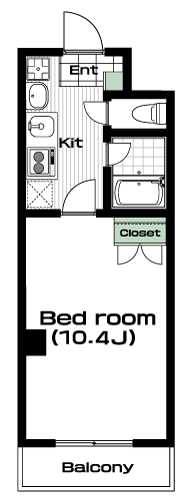 あざみ野駅の賃貸 72,000円 間取り図