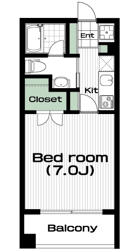 喜多見駅の賃貸 84,000円 間取り図