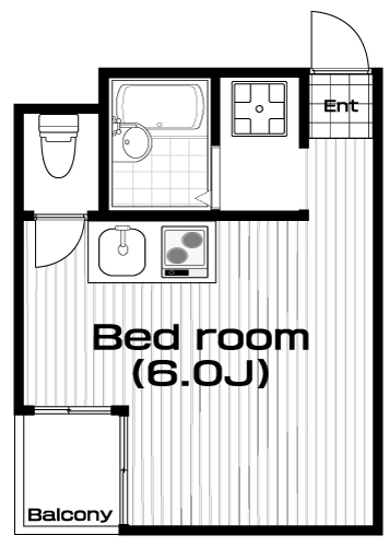 中野駅の賃貸 60,500円 間取り図