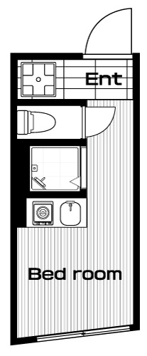 大久保駅の賃貸 79,000円 間取り図