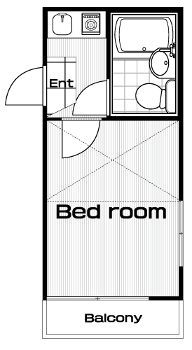 中井駅の賃貸 53,000円 間取り図