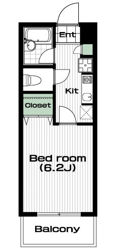 相模大野駅の賃貸 58,000円 間取り図