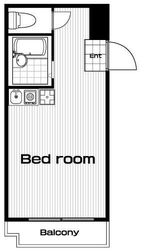 生田駅の賃貸 43,000円 間取り図