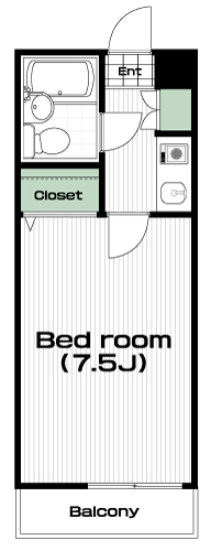 八幡山駅の賃貸 55,000円 間取り図