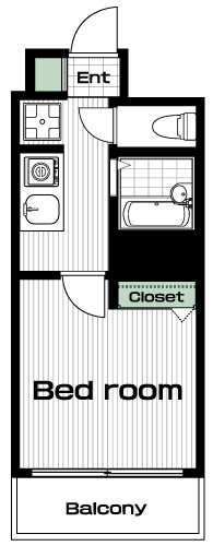 八王子駅の賃貸 45,000円 間取り図