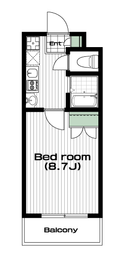 板橋区役所前駅の賃貸 67,000円 間取り図