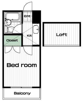 和田町駅の賃貸 52,000円 間取り図