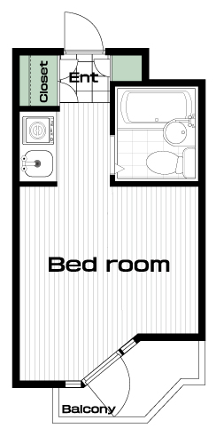 桜上水駅の賃貸 49,000円 間取り図