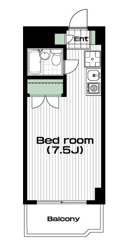 江古田駅の賃貸 63,000円 間取り図