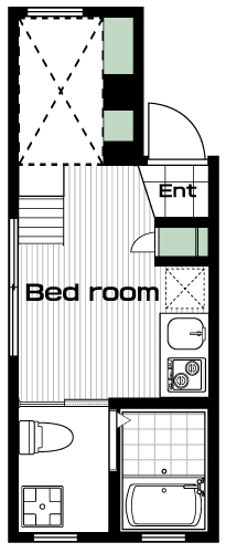新宿駅の賃貸 84,000円 間取り図
