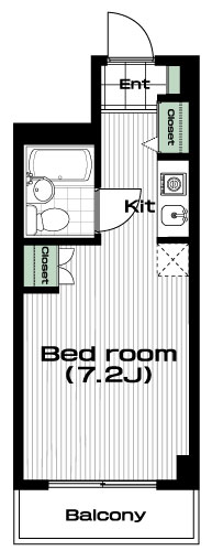 三ツ沢上町駅の賃貸 47,000円 間取り図