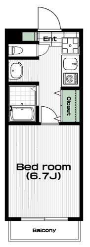 西八王子駅の賃貸 54,000円 間取り図